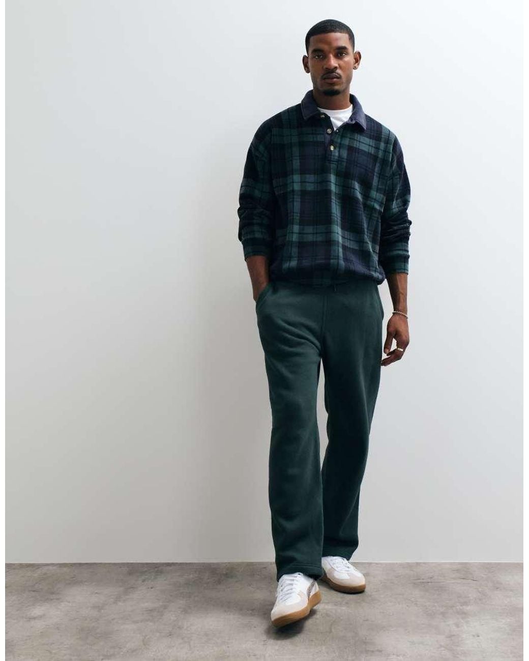 Abercrombie & Fitch Blue Straight Leg Joggers for men