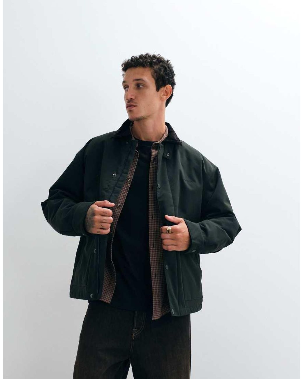 Carhartt Blue Quentin Jacket With Contrast Collar for men