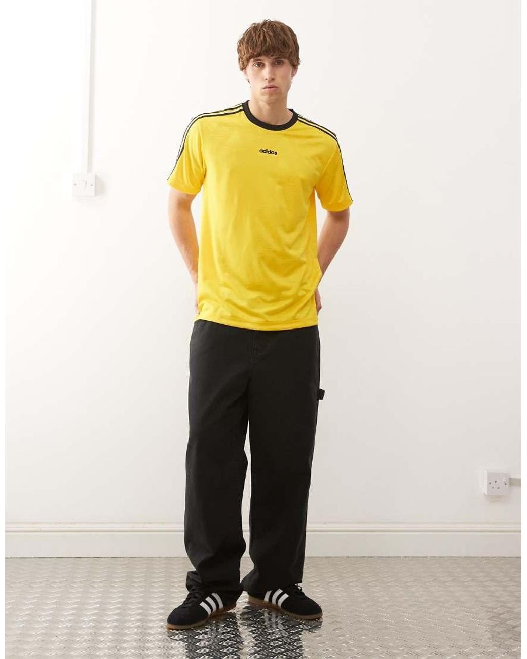Adidas Originals Yellow Bruised Banana Jacquard Jersey for men