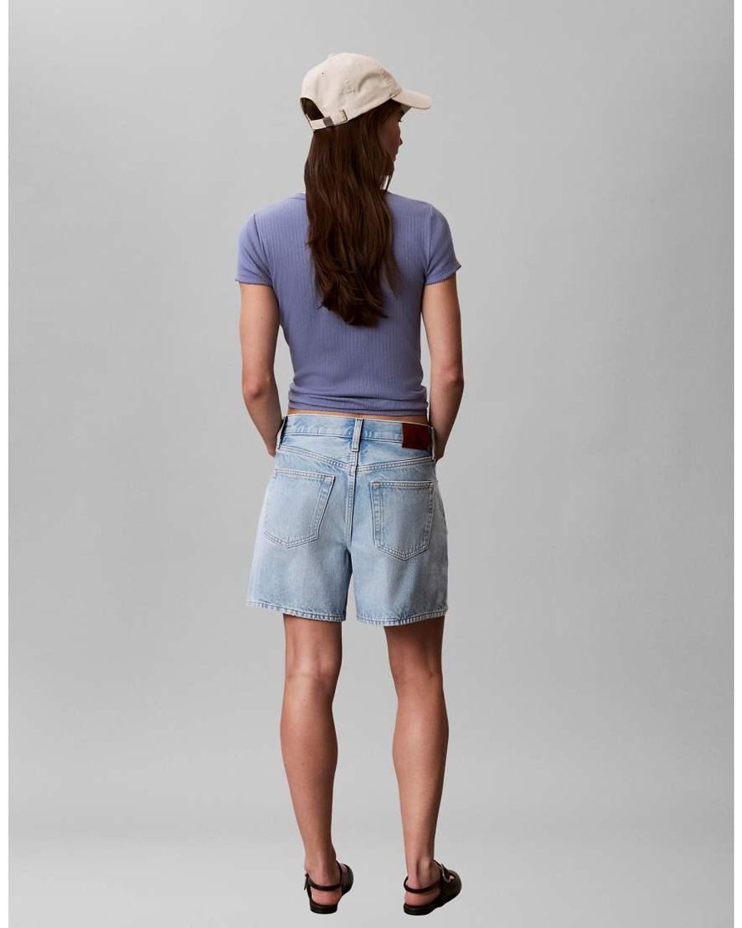 Calvin Klein Blue High Rise A-Line Jorts