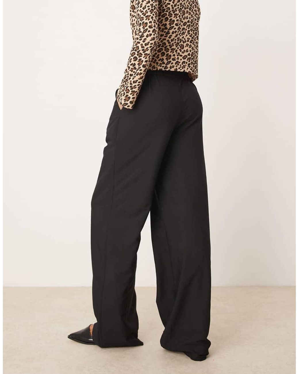 ASOS Black Tall Tailored Relaxed Straight Leg Trousers
