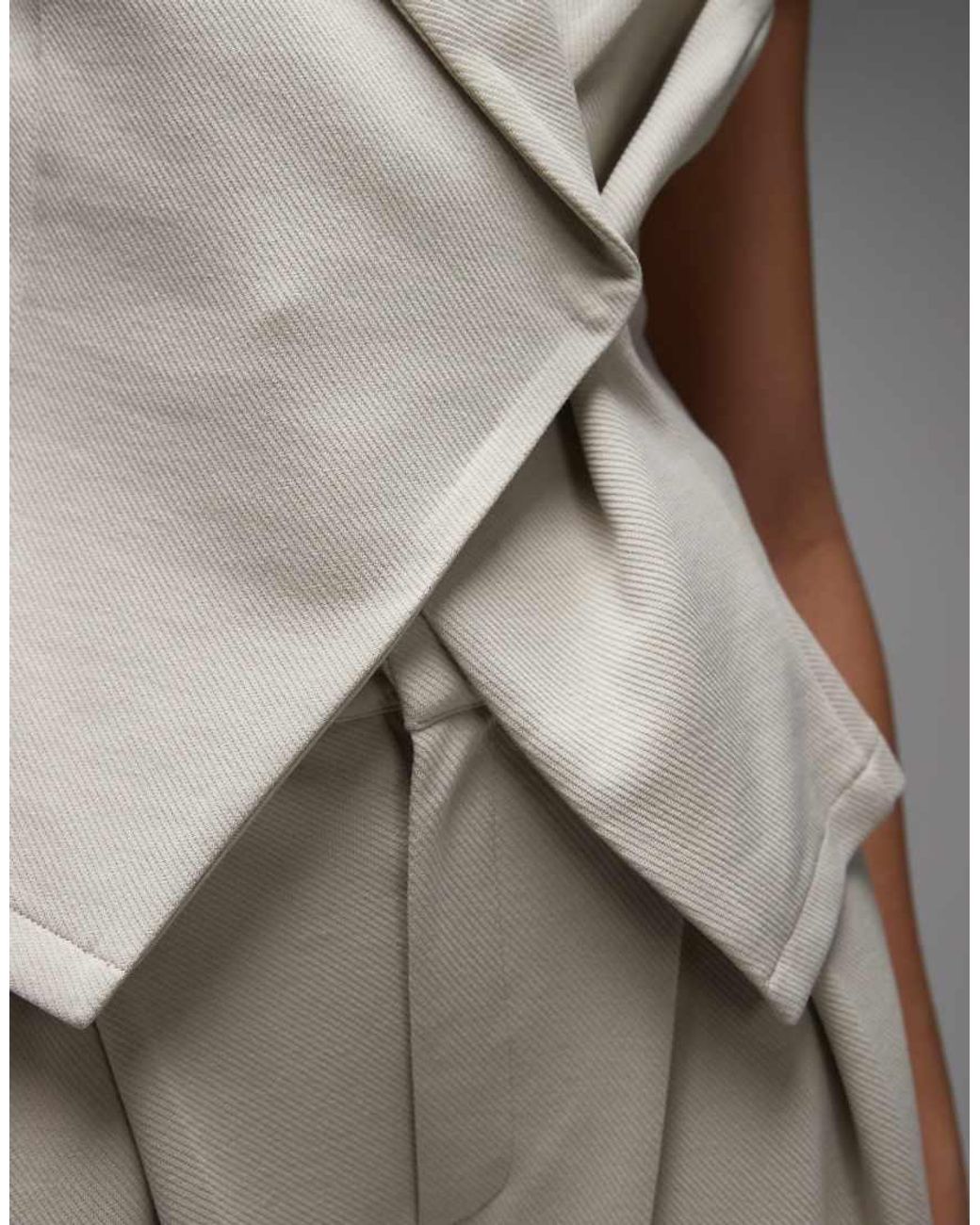 ASOS Gray Jersey Twill Tailored Vest