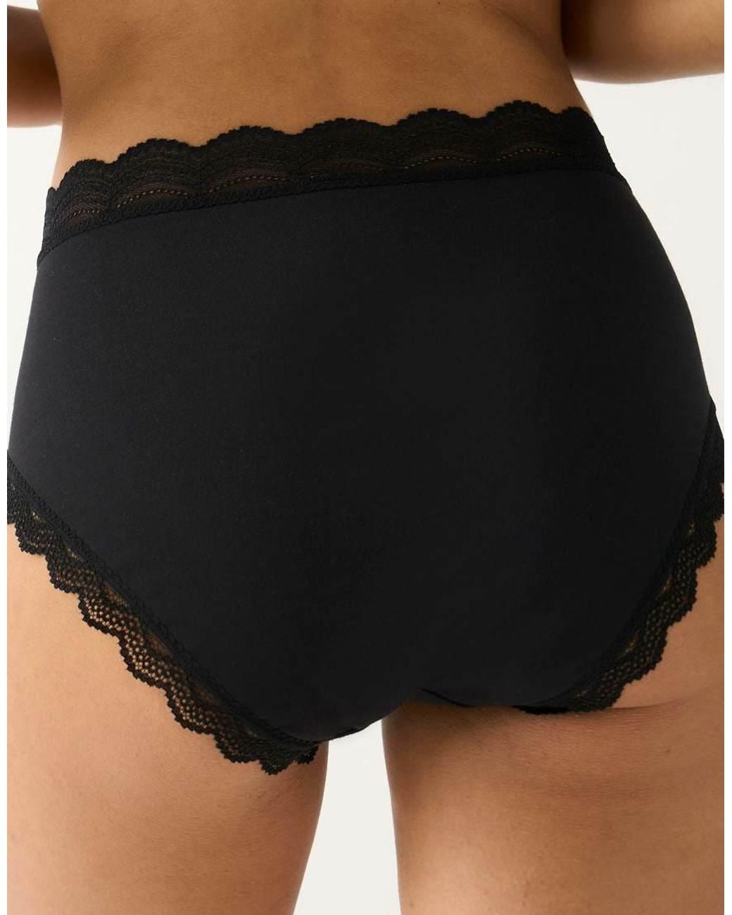 Stripe & Stare Black High Rise Knicker Four Pack