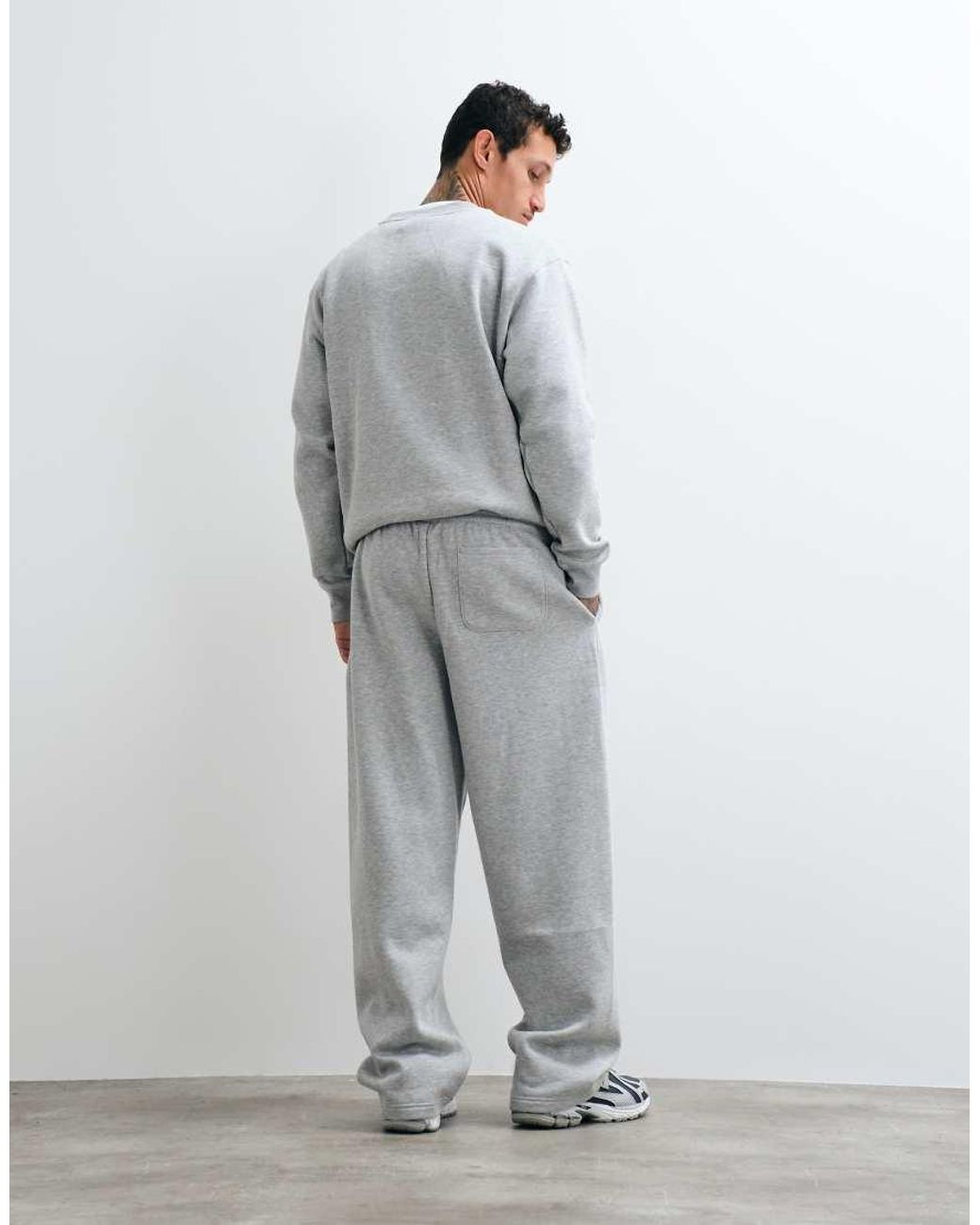 New Balance Gray Sport Essentials Fleece Trackpant for men