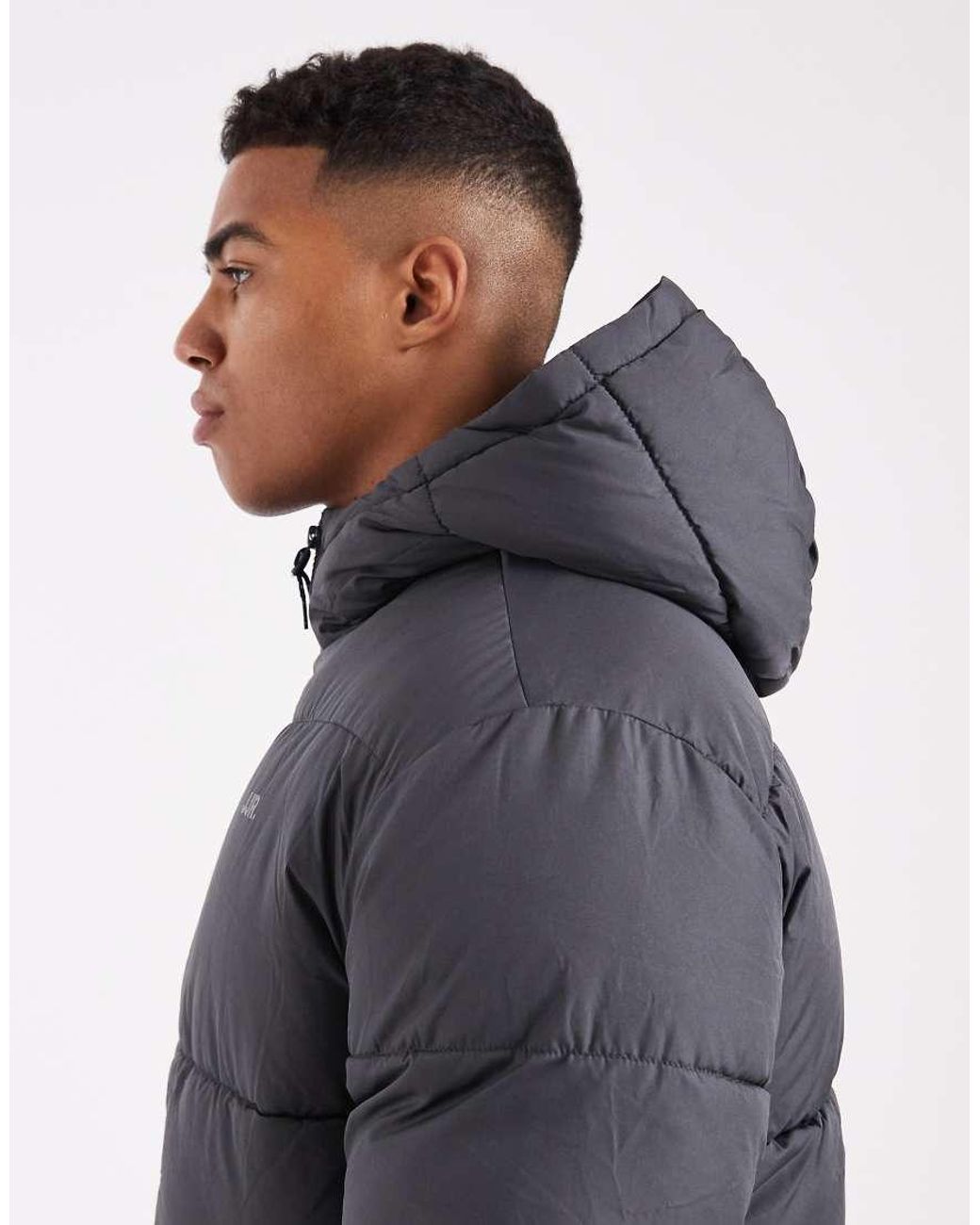 JJ Rebel Gray Longline Padded Coat for men