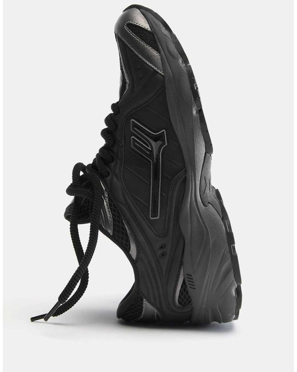 Pull&Bear Black Metallic Trainers for men