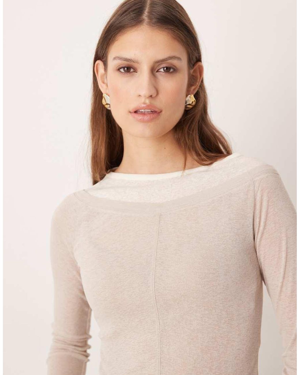 ASOS Natural Double Layer Onion Skin Top