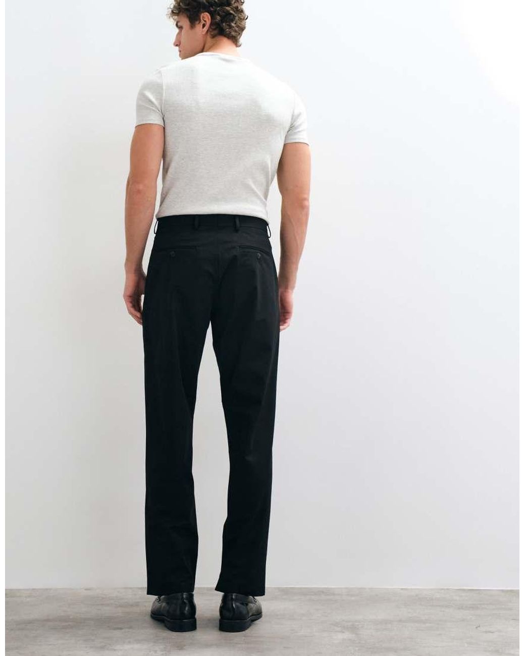 SELECTED Black Co-Ord Relaxed Fit Trousers for men