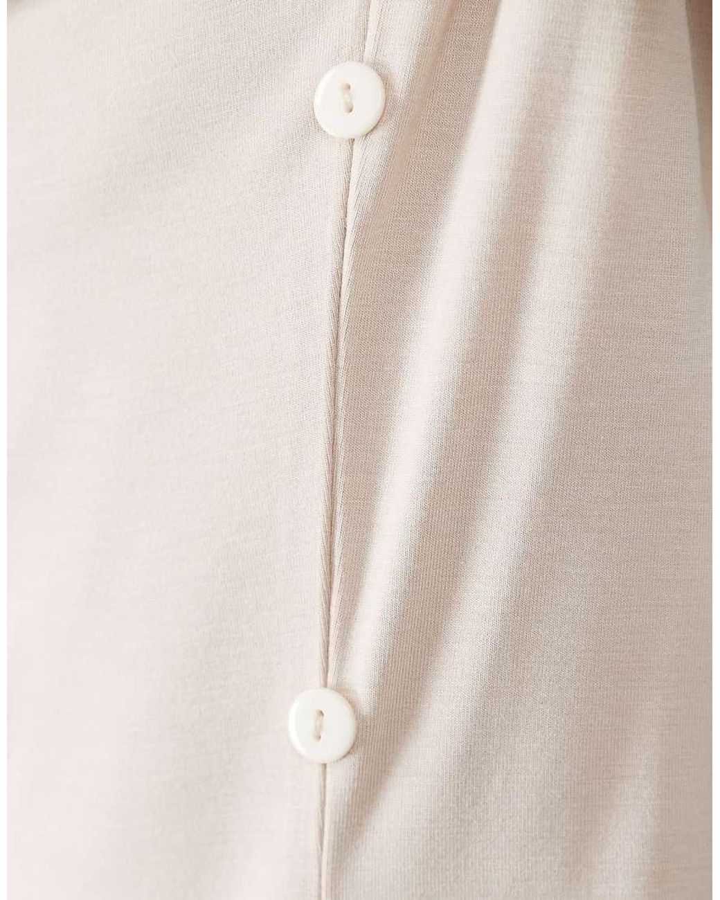Iyal Natural Bamboo Wrap Cape Detail Top