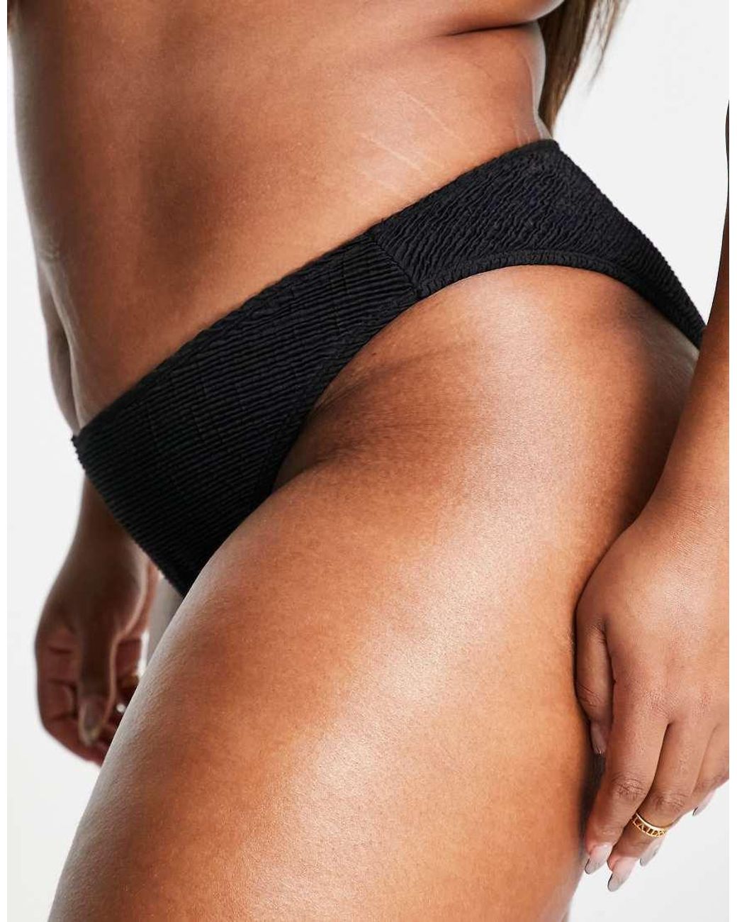 Ivory Rose Black Plus Hipster Bikini Brief