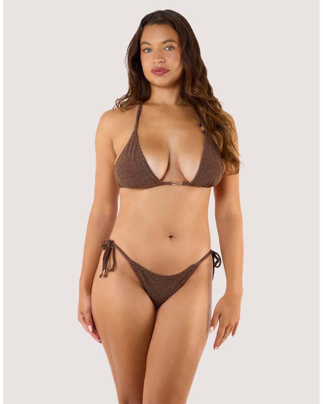 Wolf & Whistle Natural Amber Tie Side Bikini Bottom