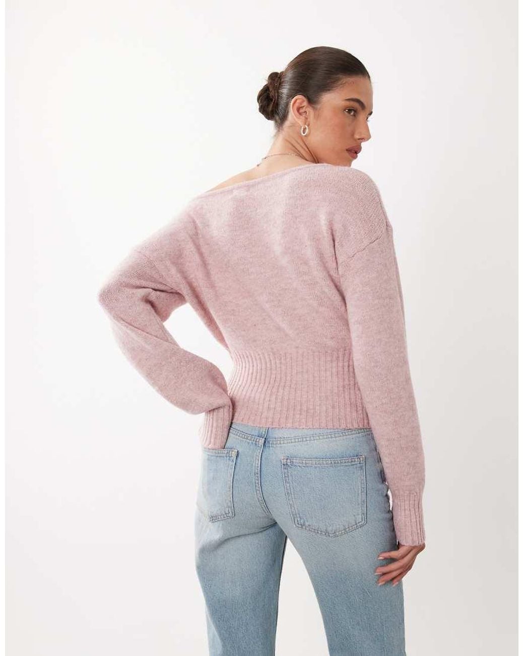 Cotton On Pink Luxe Off Shoulder Knit Top