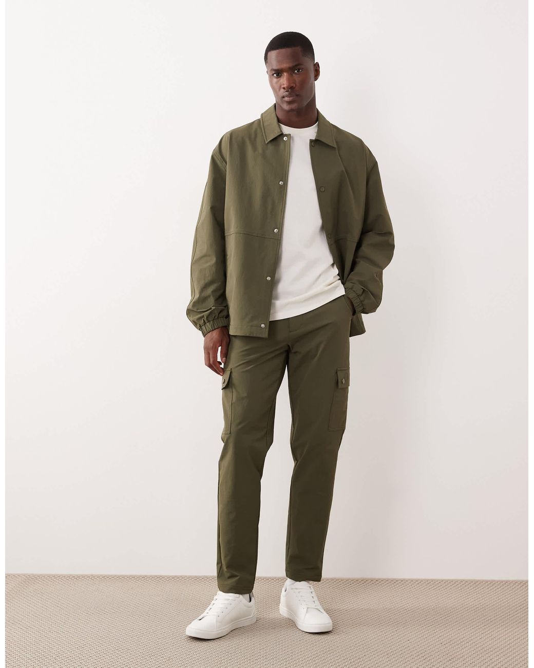 ASOS Green Motionmax Coach Jacket for men