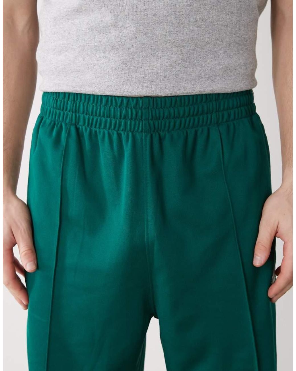 Adidas Originals Green Baggy Track Pants for men