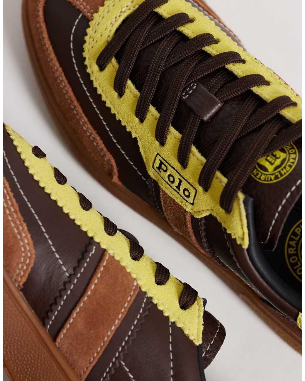 Polo Ralph Lauren Brown Lace Up Trainers