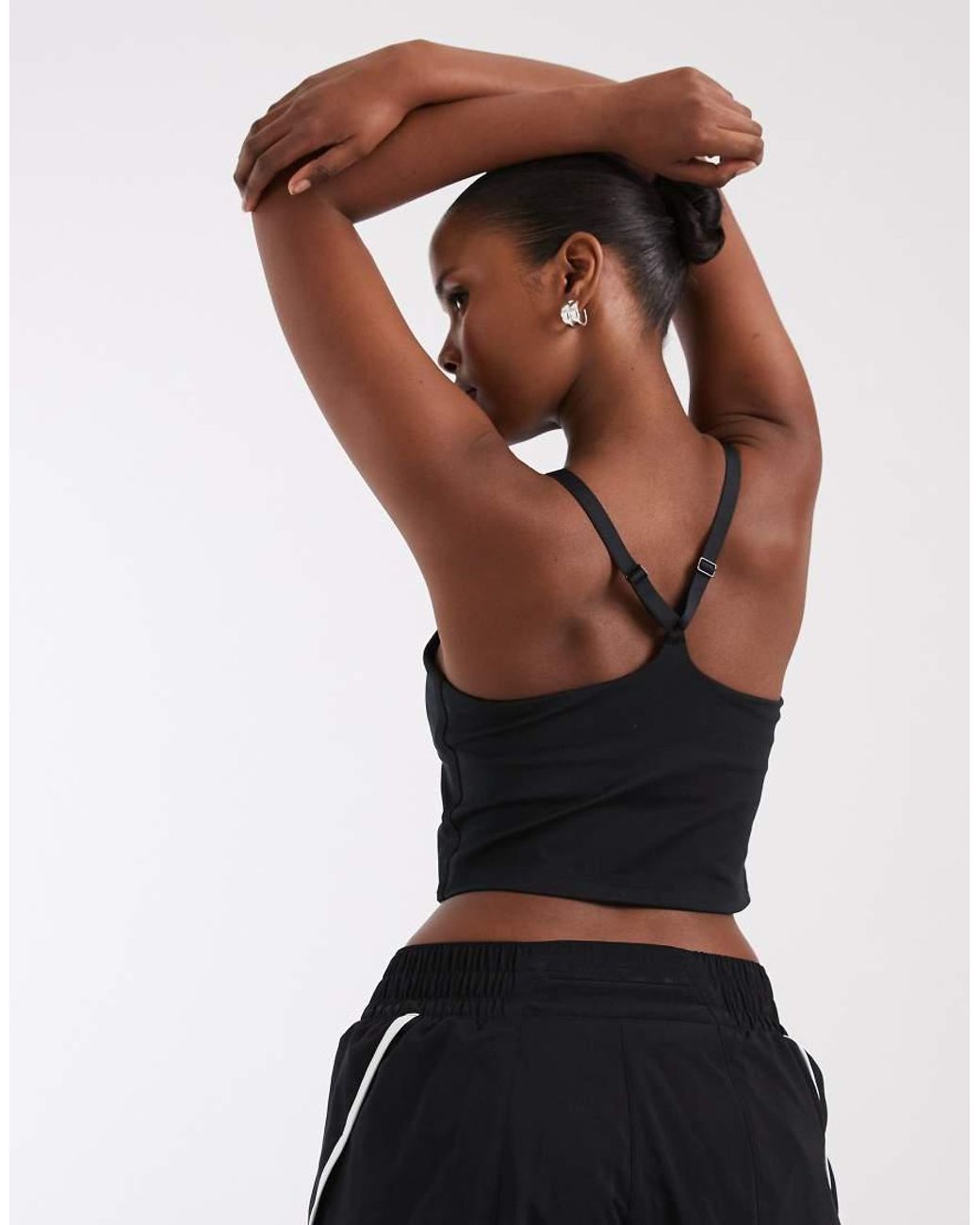 Nike Black Metallic Swoosh Vest Top