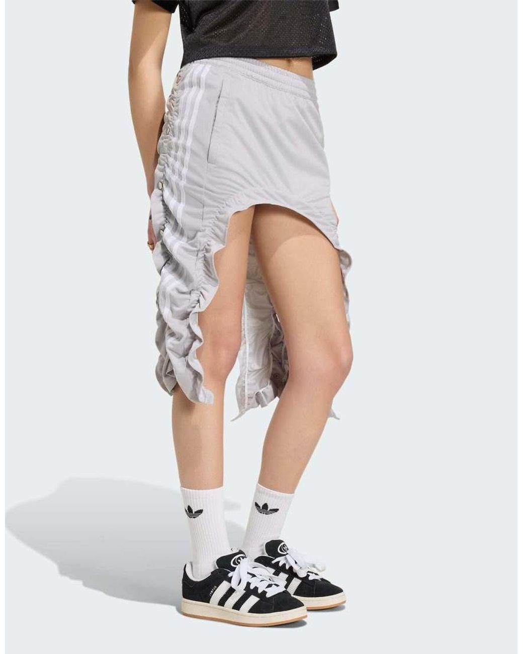 Adidas Originals White Adibreak Ruched Skirt