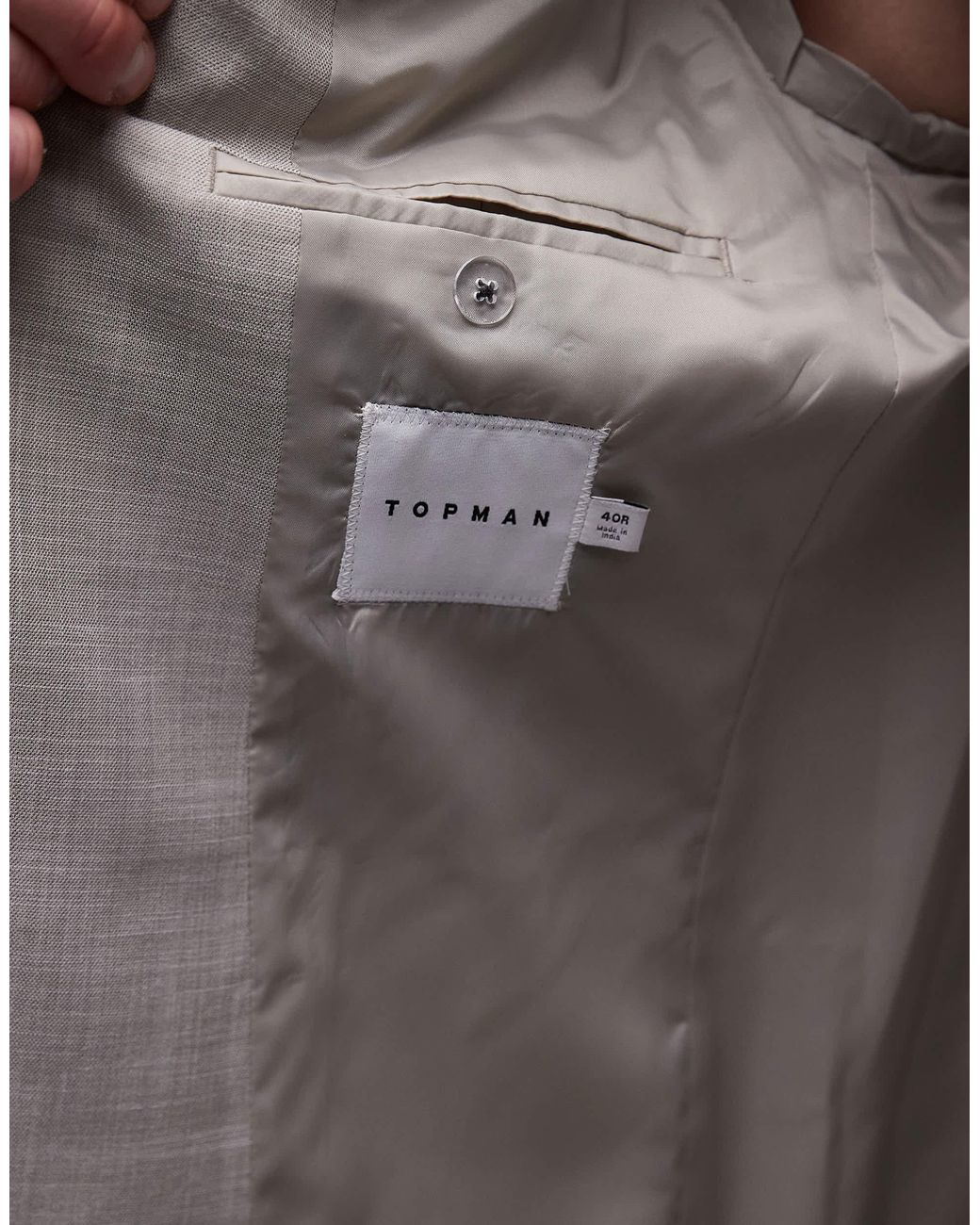 Topman Gray Relaxed Suit Jacket for men