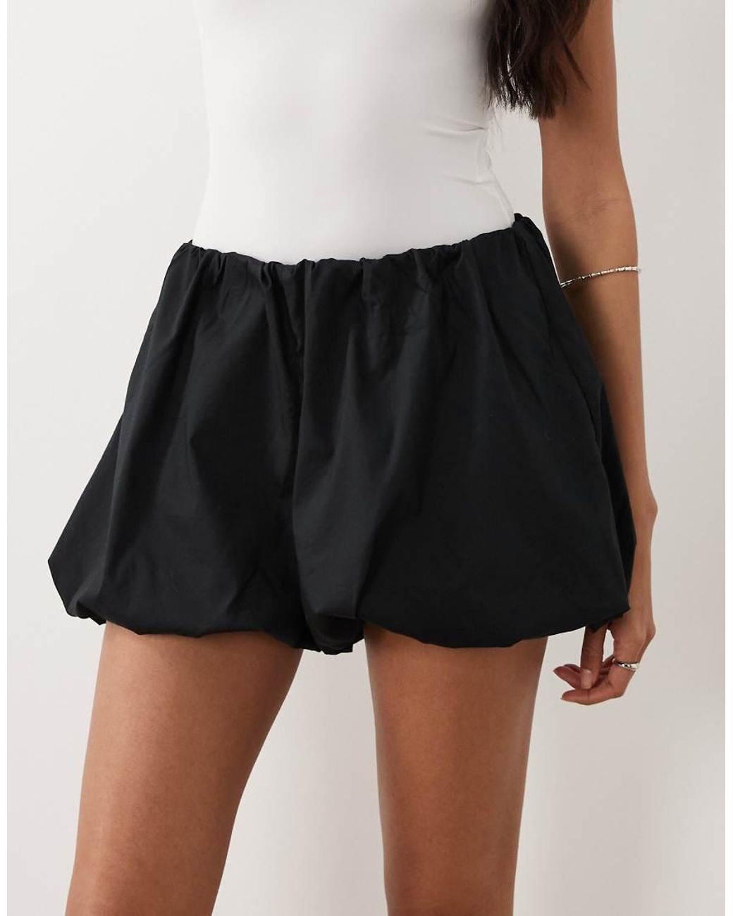 Gina Tricot Black Mini Bubble Shorts