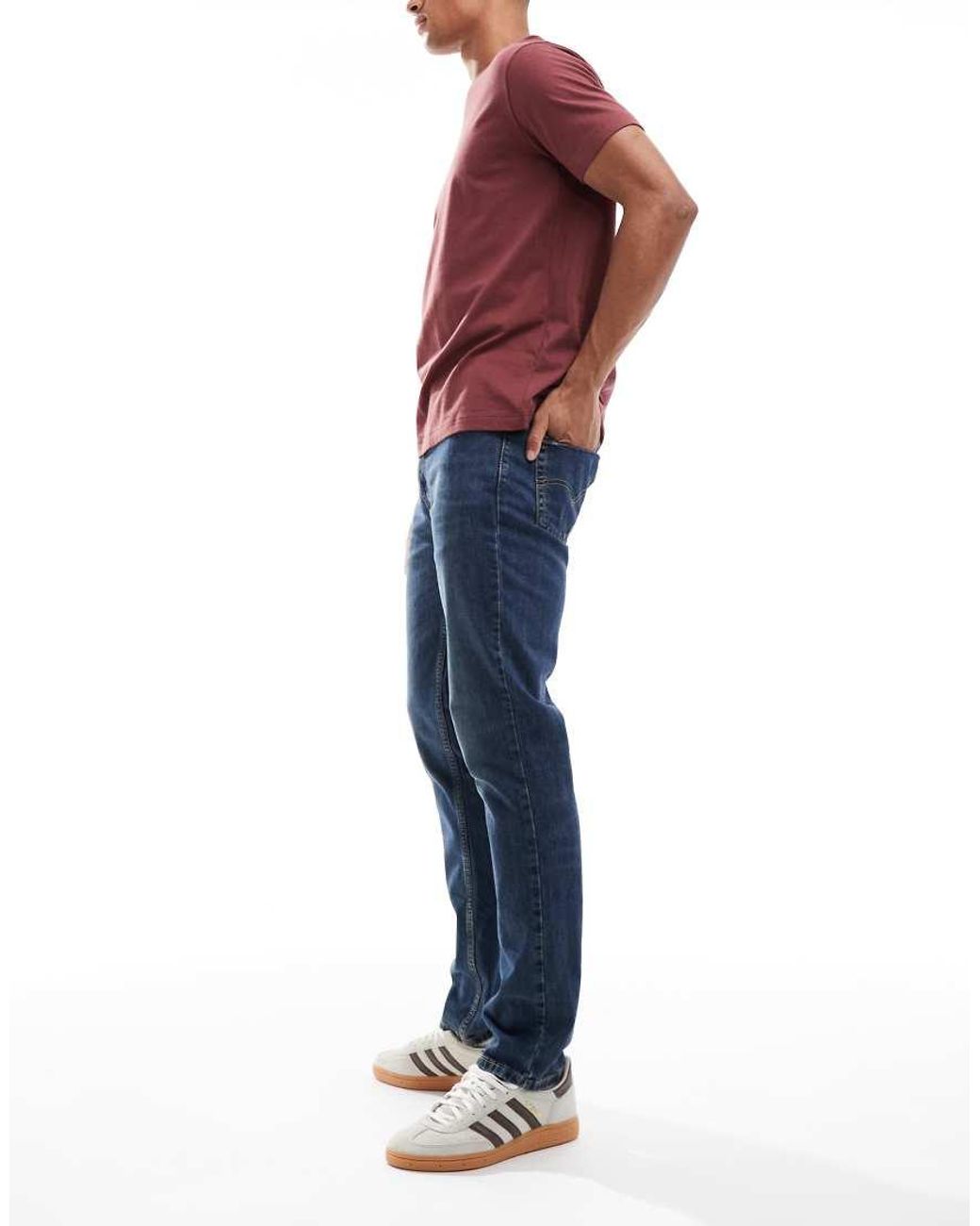 Vaqueros De Corte Slim Con Lavado Vintage Oscuro 511 De -Azul Marino Levi's de hombre de color Red