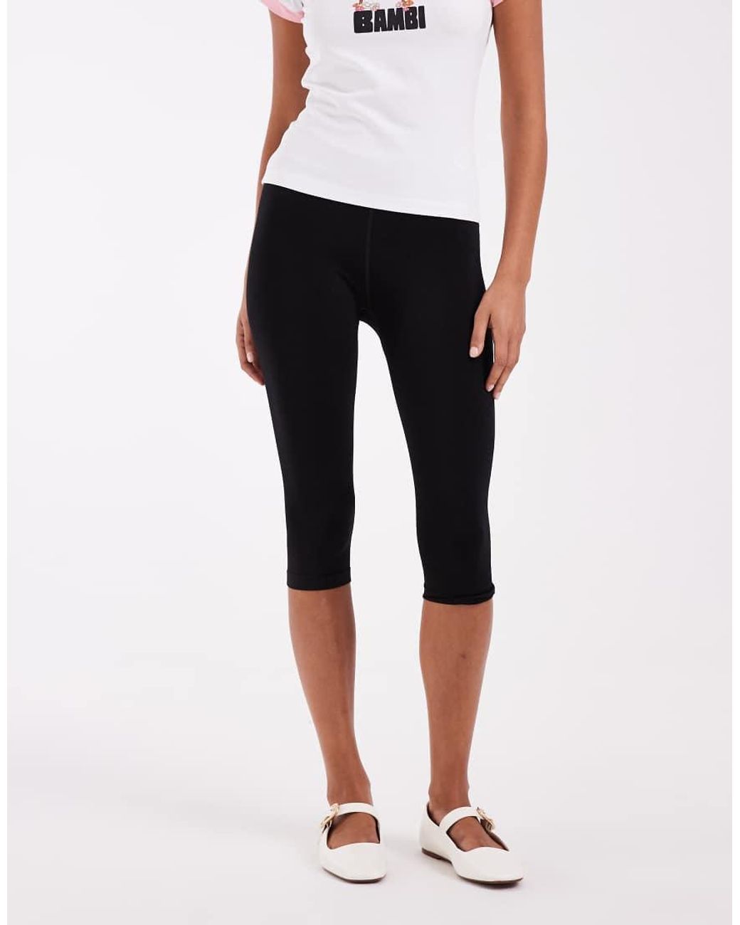 ASOS White Seamless Capris leggings