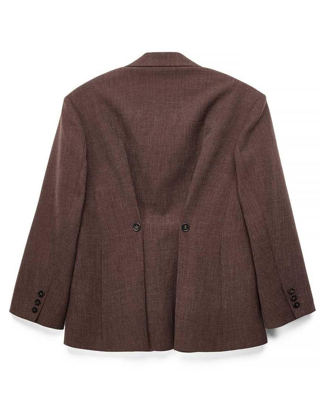 NA-KD Black Oversized Button Back Detail Blazer