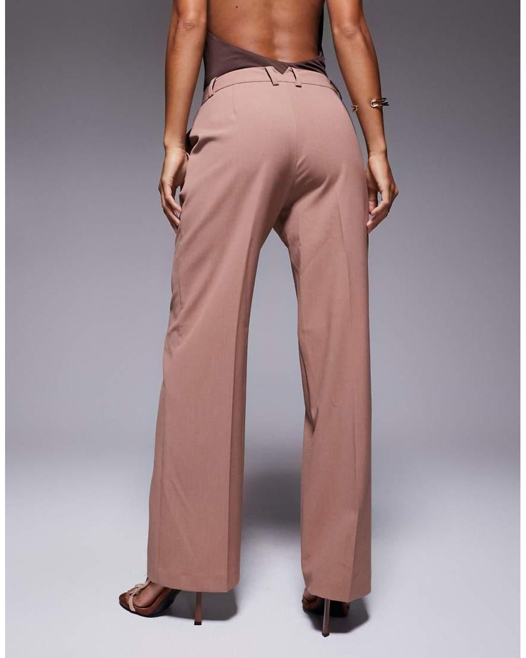ASOS Red Petite Tailo Slim Straight Trousers