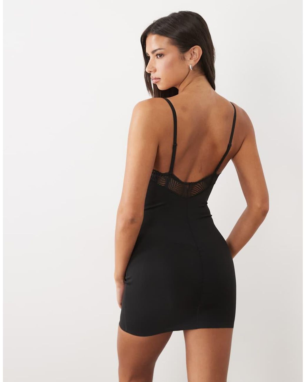 Calvin Klein Black Shapewear Lace Slip Dress