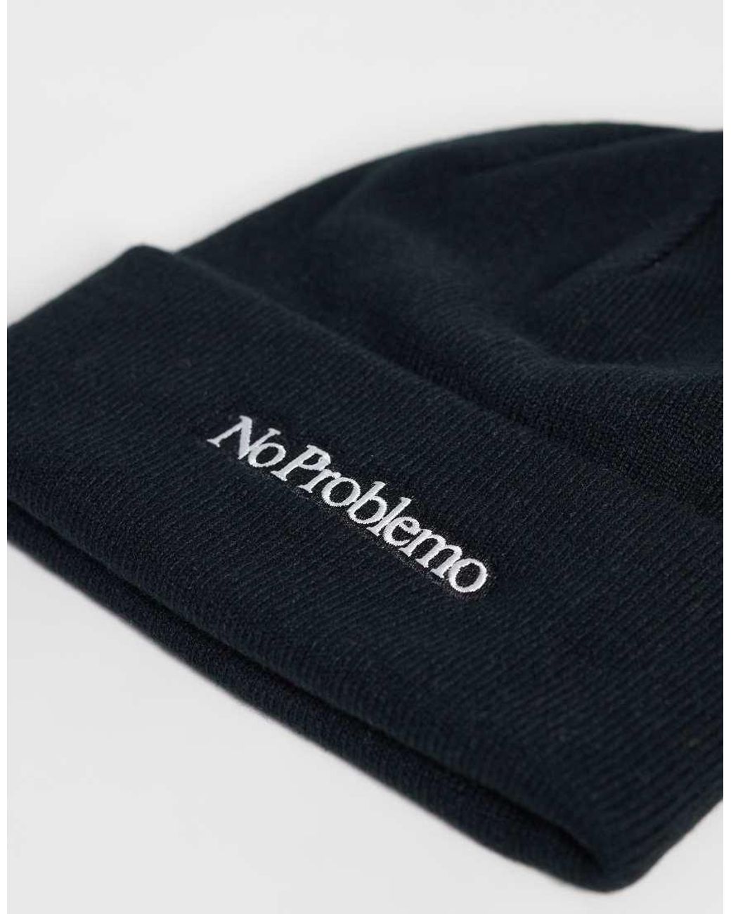 No Problemo Black Mini Logo Beanie