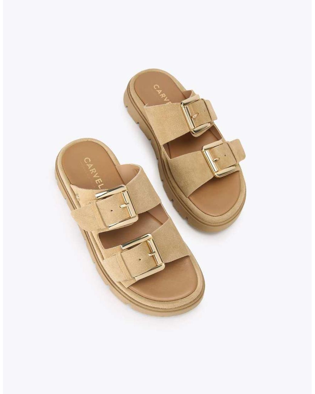 Carvela Kurt Geiger White Pavilion Flat Sandals
