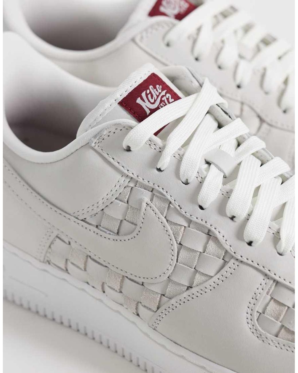 Nike White Air Force 1 Low Retro Woven Suede Trainers for men