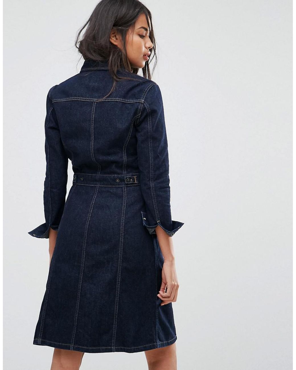 Button Through Authentic Denim Dress 