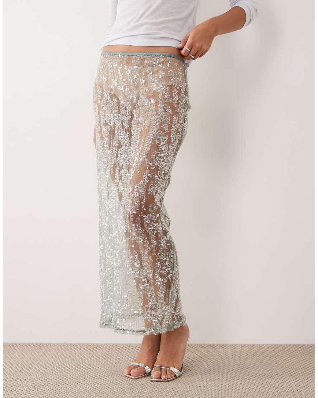 Gonna Lunga di ASOS in Natural