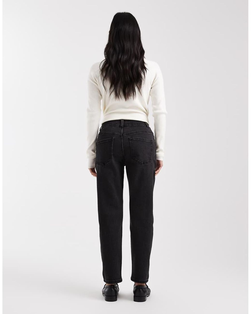 ASOS Black Asos Design Petite Slim Fit Mom Jeans