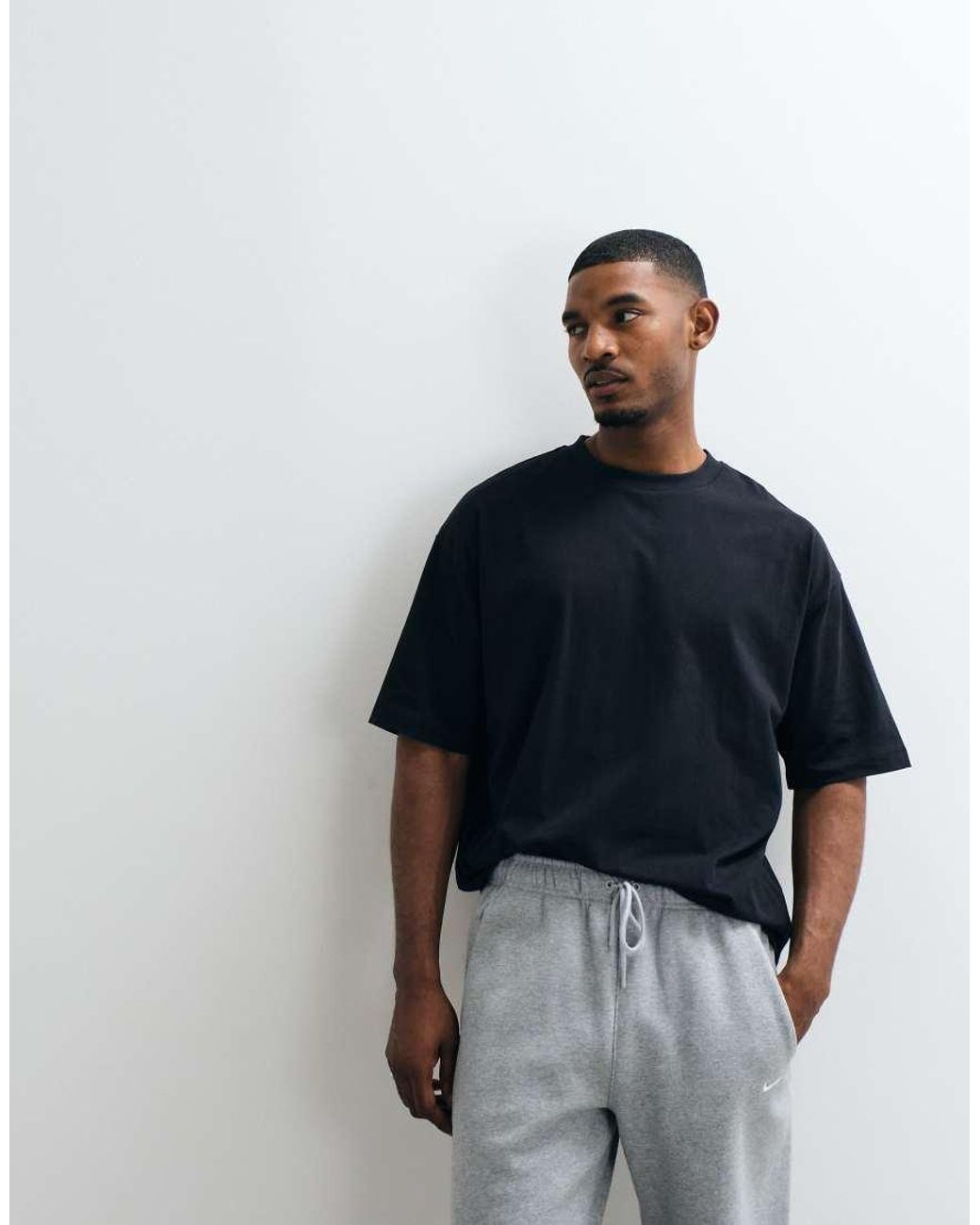 ASOS Blue Oversized T-Shirt With Text Graphic for men