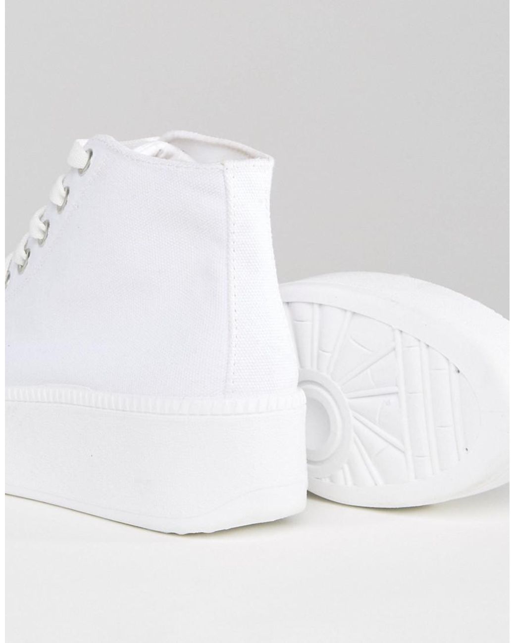 Chunky white high shop top sneakers