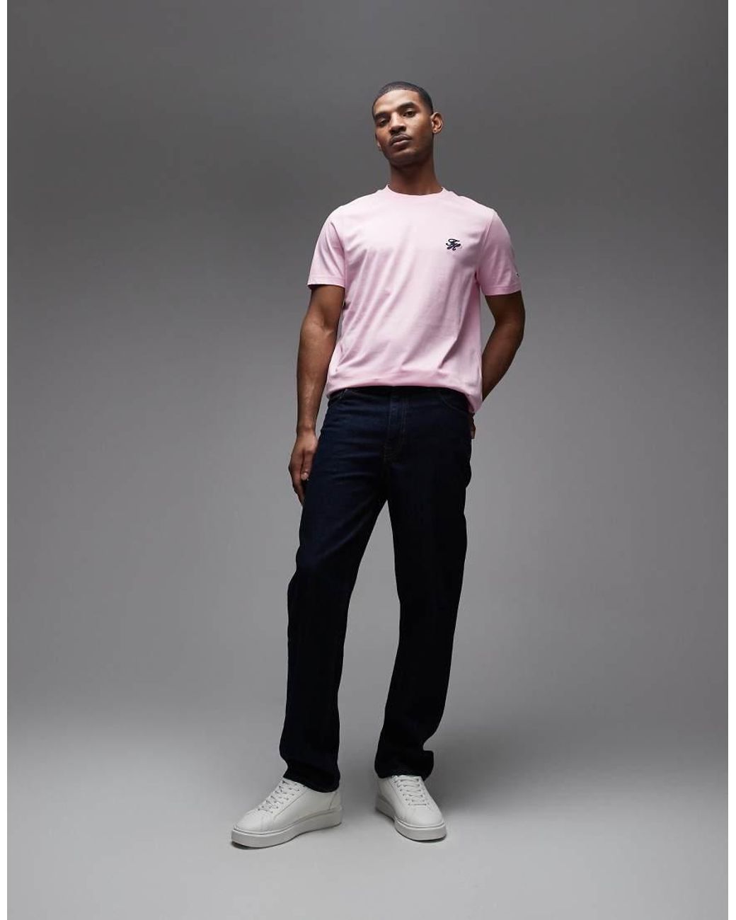 Tommy Hilfiger Pink Script Monogram T-Shirt for men