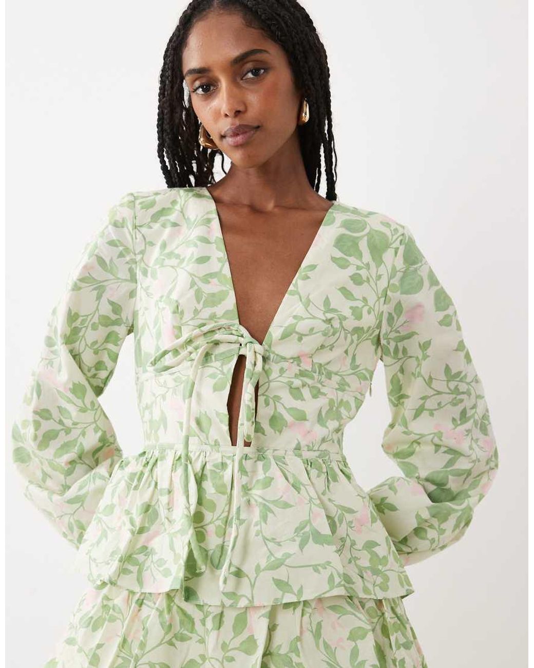 True Decadence Green Ruffle Tiered Maxi Dress