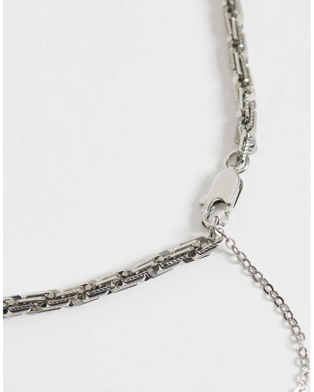 ASOS White Multi Link Rope Chain Necklace for men