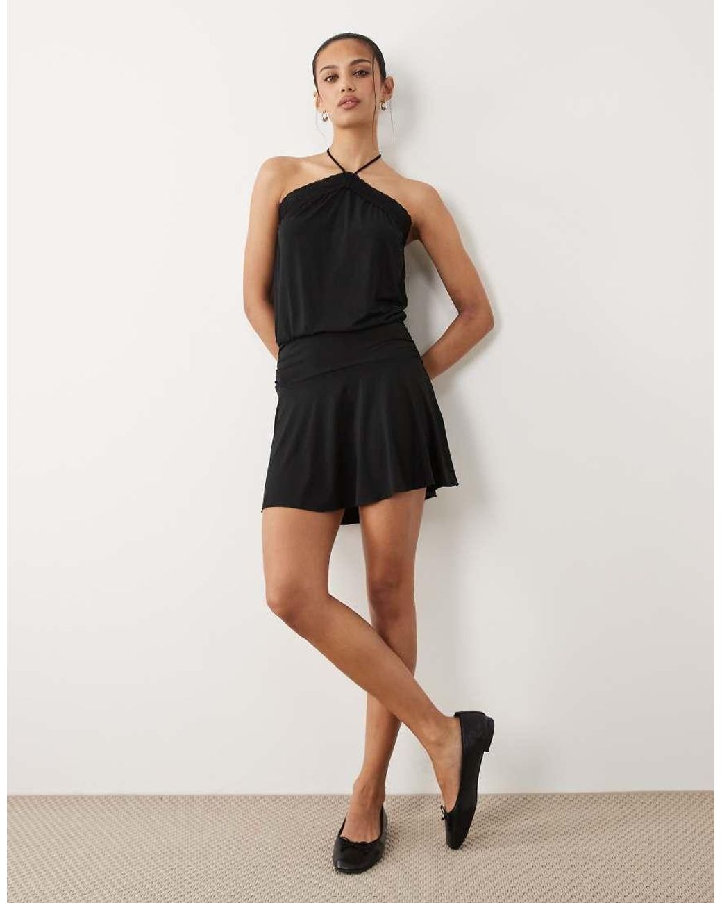 Cotton On Black Kaity Halter Mini Dress