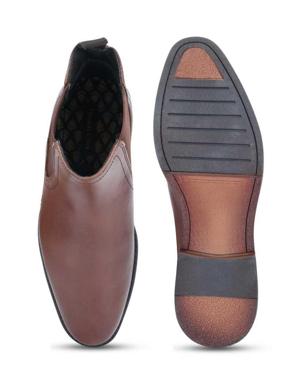 Thomas Crick Brown Griffin Leather Chelsea Boot for men