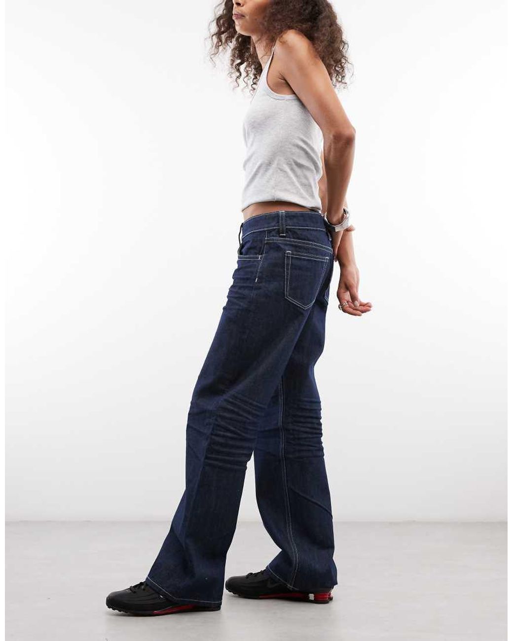 Cheap Monday Blue Messy Loose Fit Denim Jeans