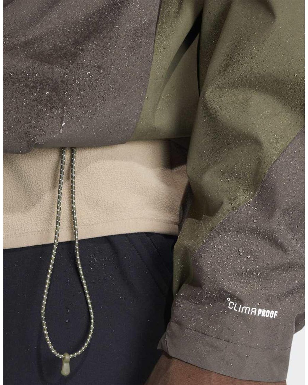 Adidas Originals Gray Terrex Multi 2 Layer Climaproof Rain Jacket for men