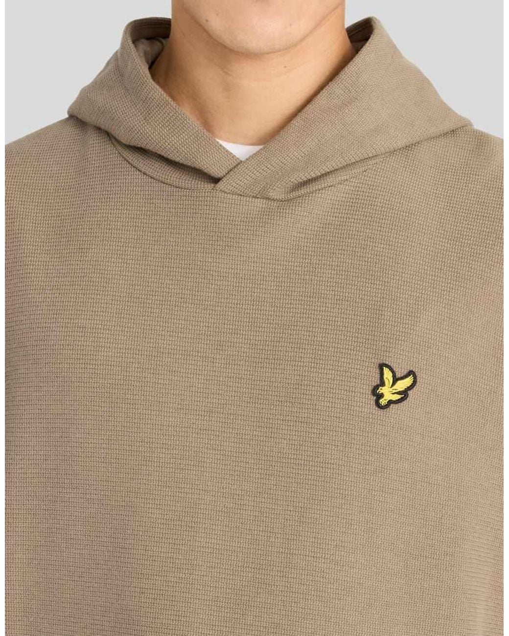 Lyle & Scott Natural Mid Layers Geo Rib Hoodie for men