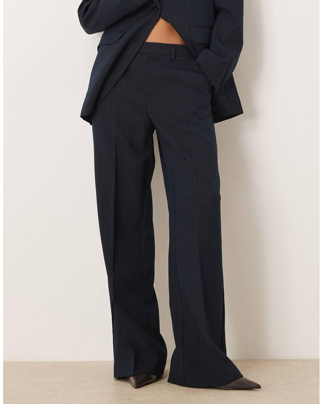 Gina Tricot Blue Co-ord Mid Waist Straight Trousers