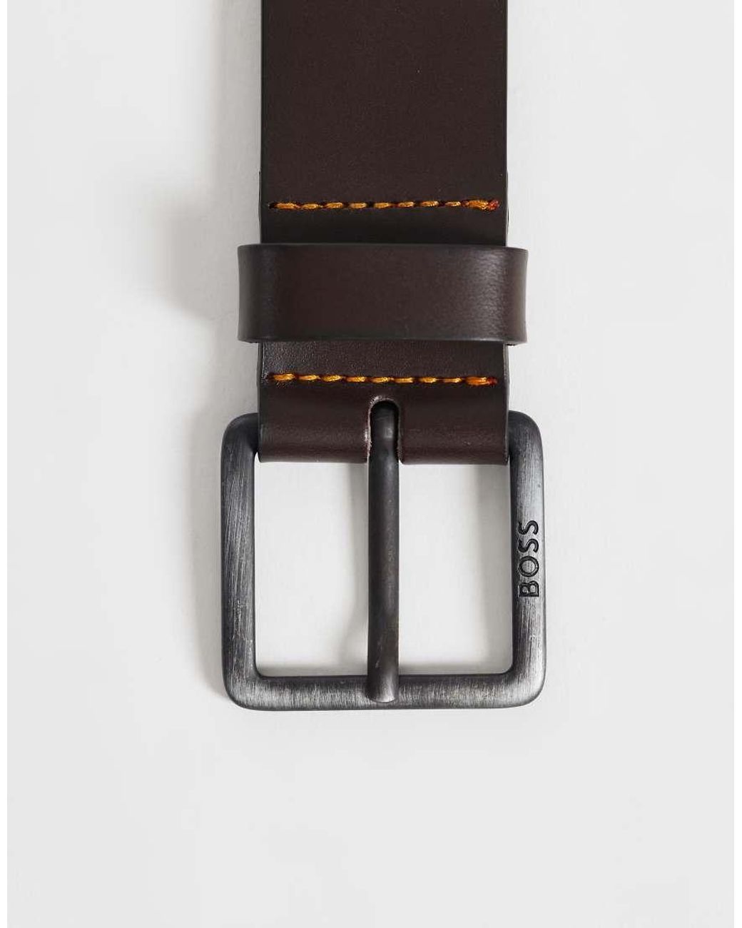 Boss Gray Boss Black Jeeko Leather Belt for men