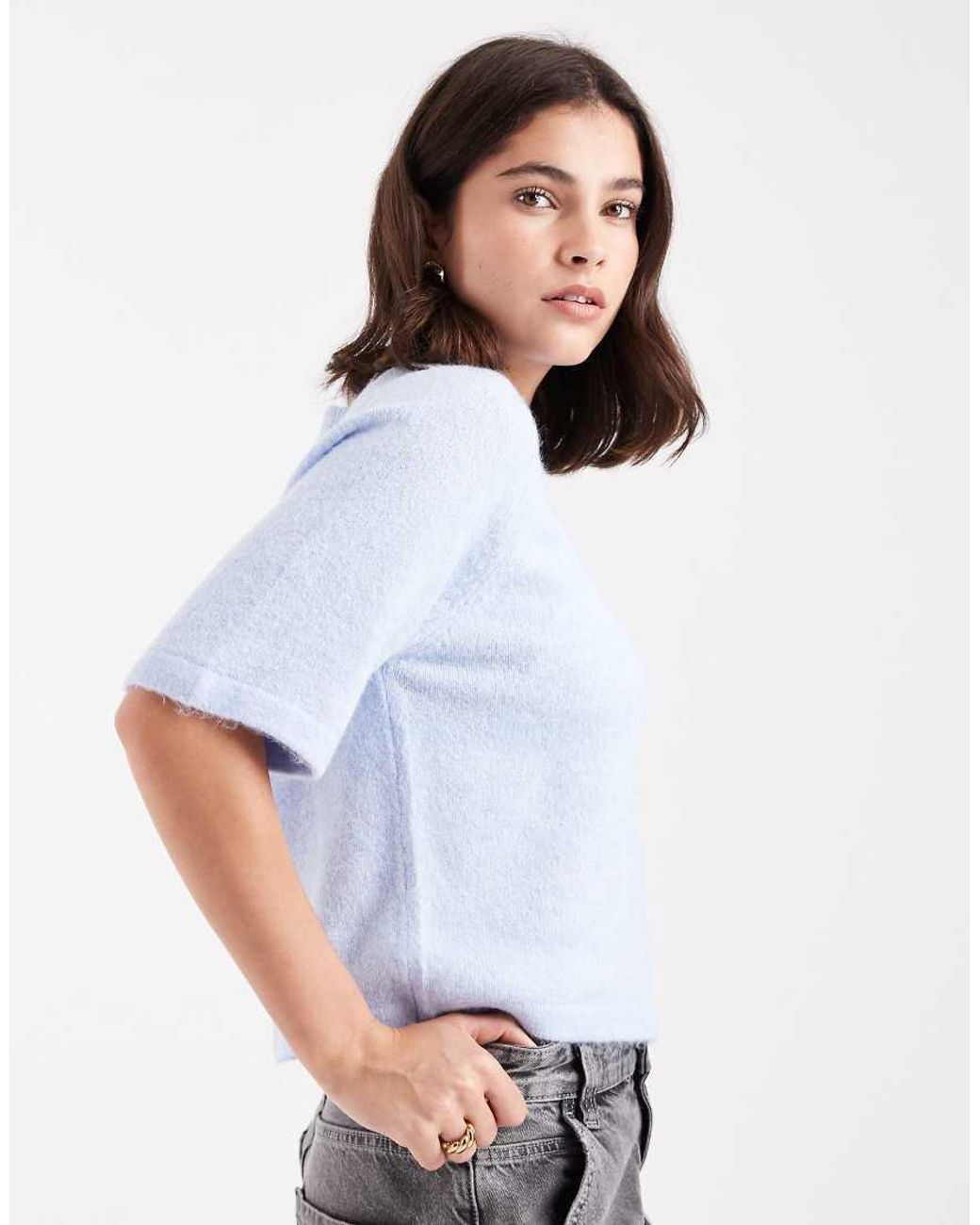 Brave Soul White Crew Neck Short Sleeve Knitted T-Shirt