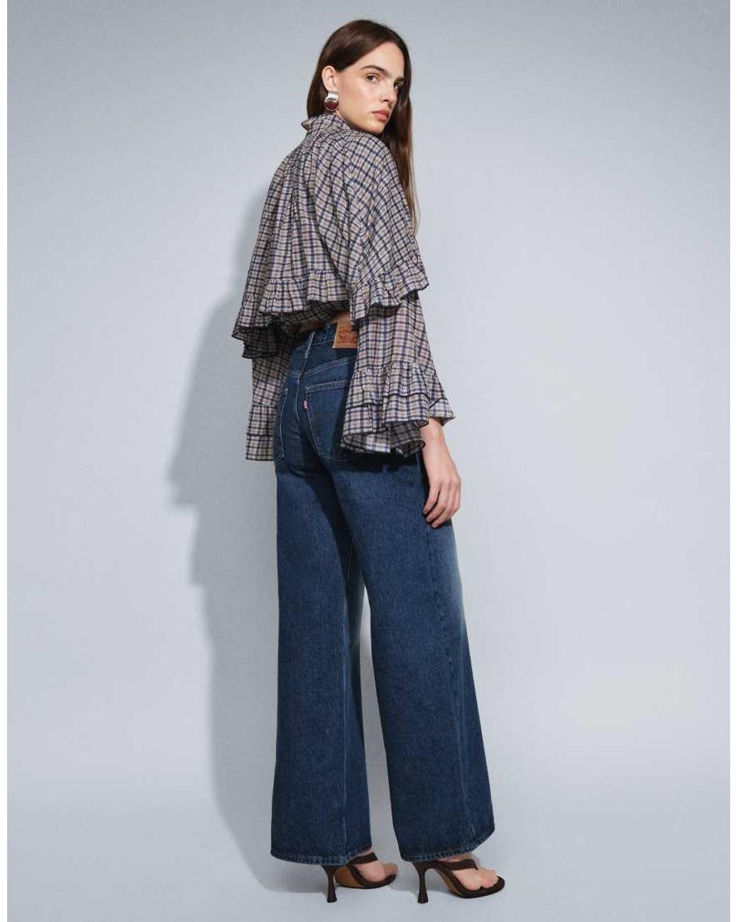 Levi's Blue Middy Wide Leg Jeans