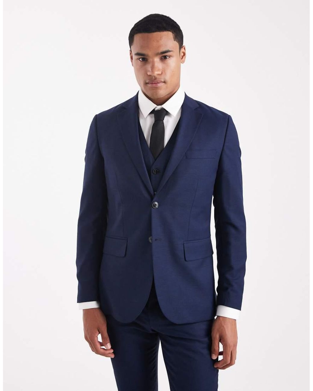 Jack & Jones Blue Super Slim Suit Jacket for men