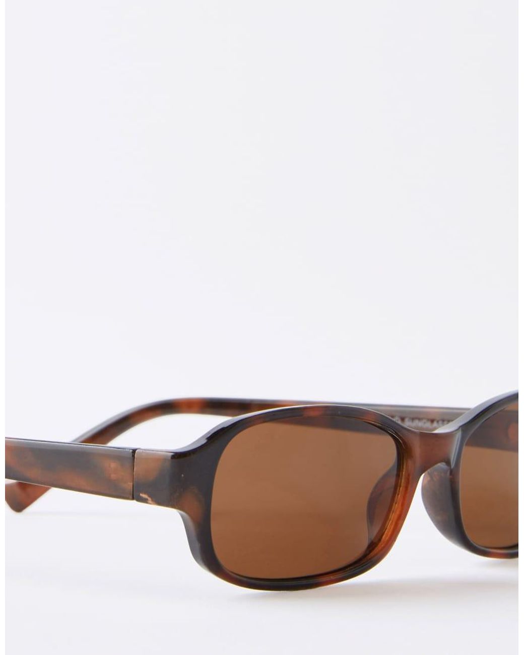 Cotton On White Jamie Slim Wrap Around Sunglasses